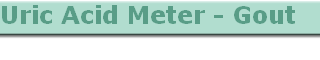 Uric Acid Meter - Gout    
